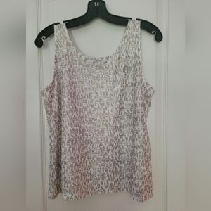 Chico's Travelers Collection White & Gold Top